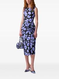 Carolina Herrera floral-print Midi Dress Black at Farfetch